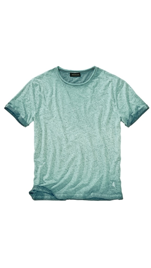 Sachabbildung eines türkisfarbenen T-Shirts.