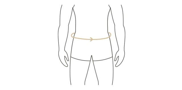 Illustration zur Messung der Bundweite