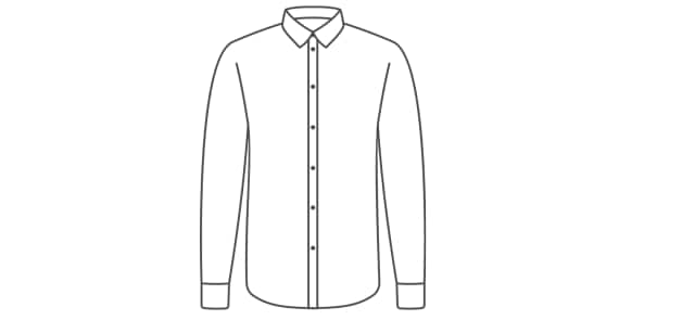 Illustration eines Hemdes in Regular Fit