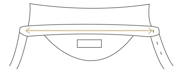 Illustration für die Messung der Kragenweite
