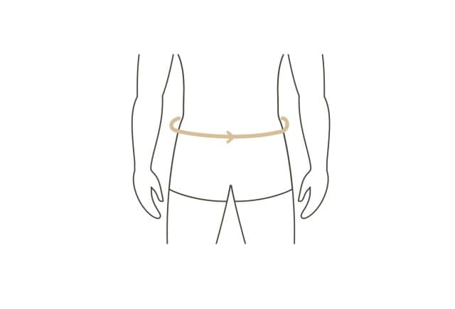 Illustration wie die Bundweite gemessen wird