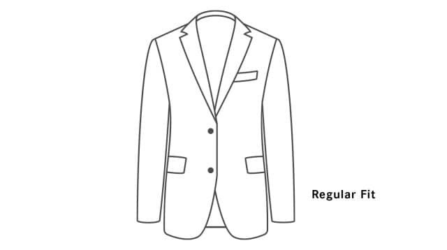 Illustration eines Sakkos in Regular Fit
