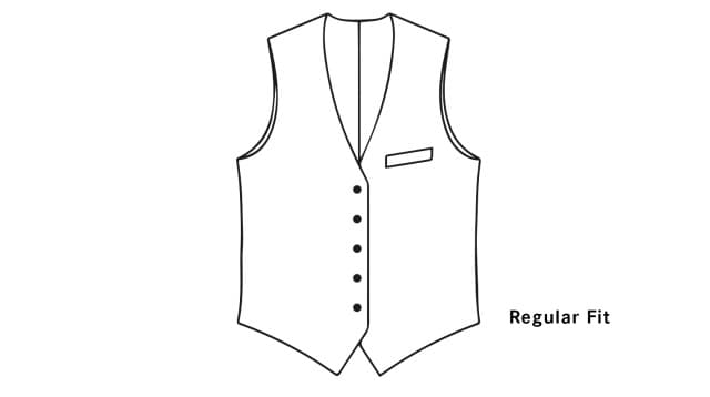 Illustration einer Weste in Regular Fit