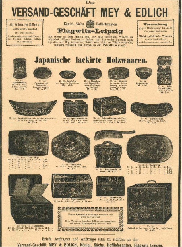 Anzeige von Mey&Edlich aus dem Jahr 1870