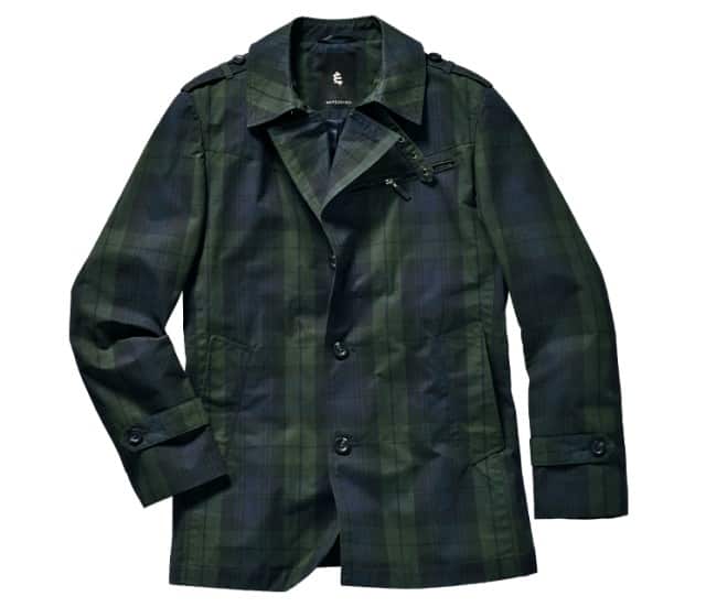 Sachabbildung von einem karierten Mantel