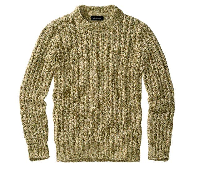 Sachabbildung von einem braunen Strickpullover.