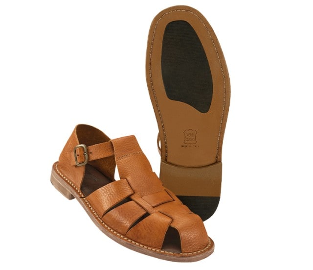 Sachabbildung von einem paar braunen Sandalen