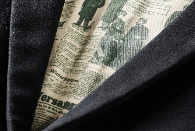 Detailansicht von der Innenseite einer Jacke