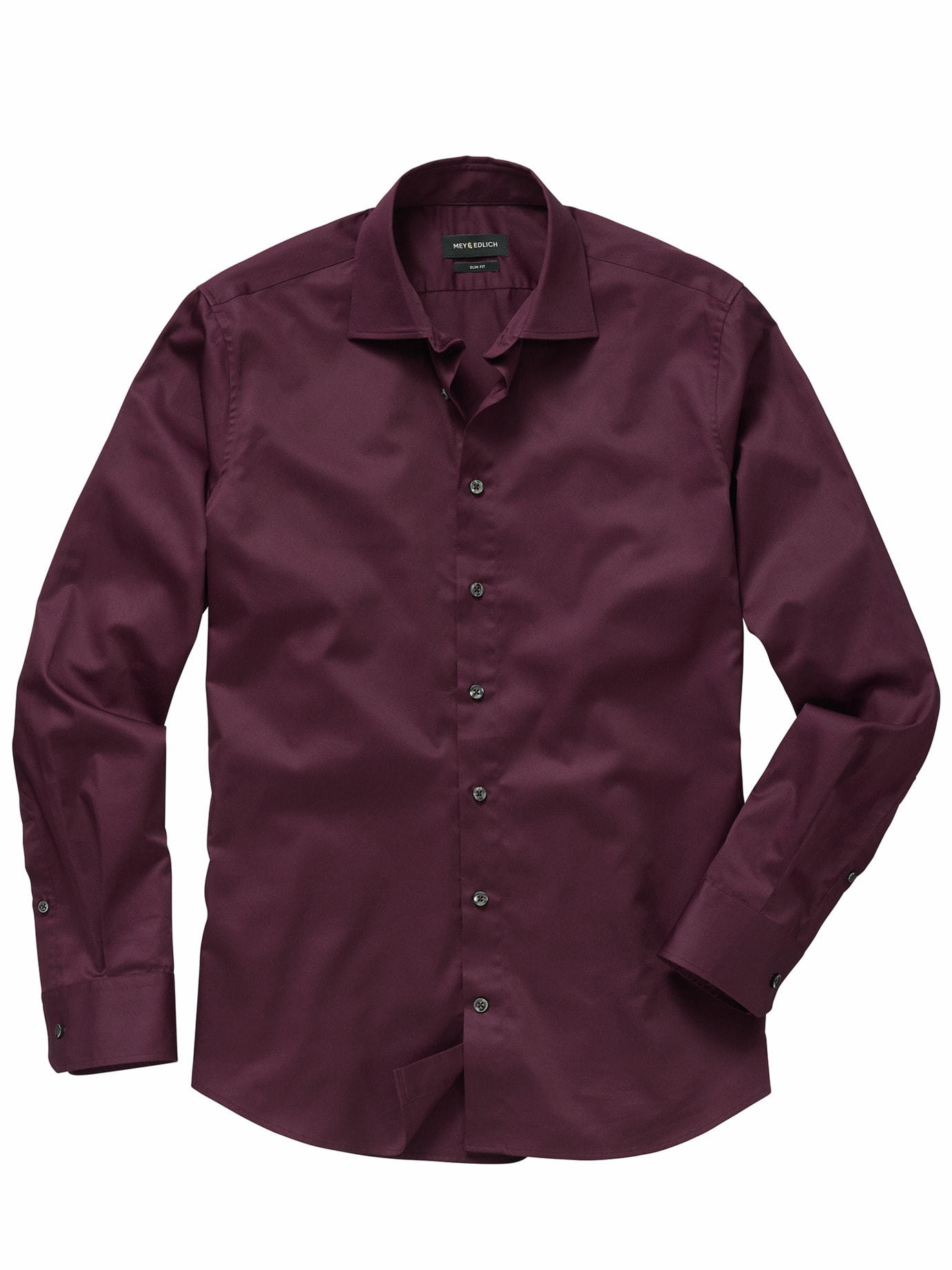 Satin-Hemd R.S.V.P. bordeaux