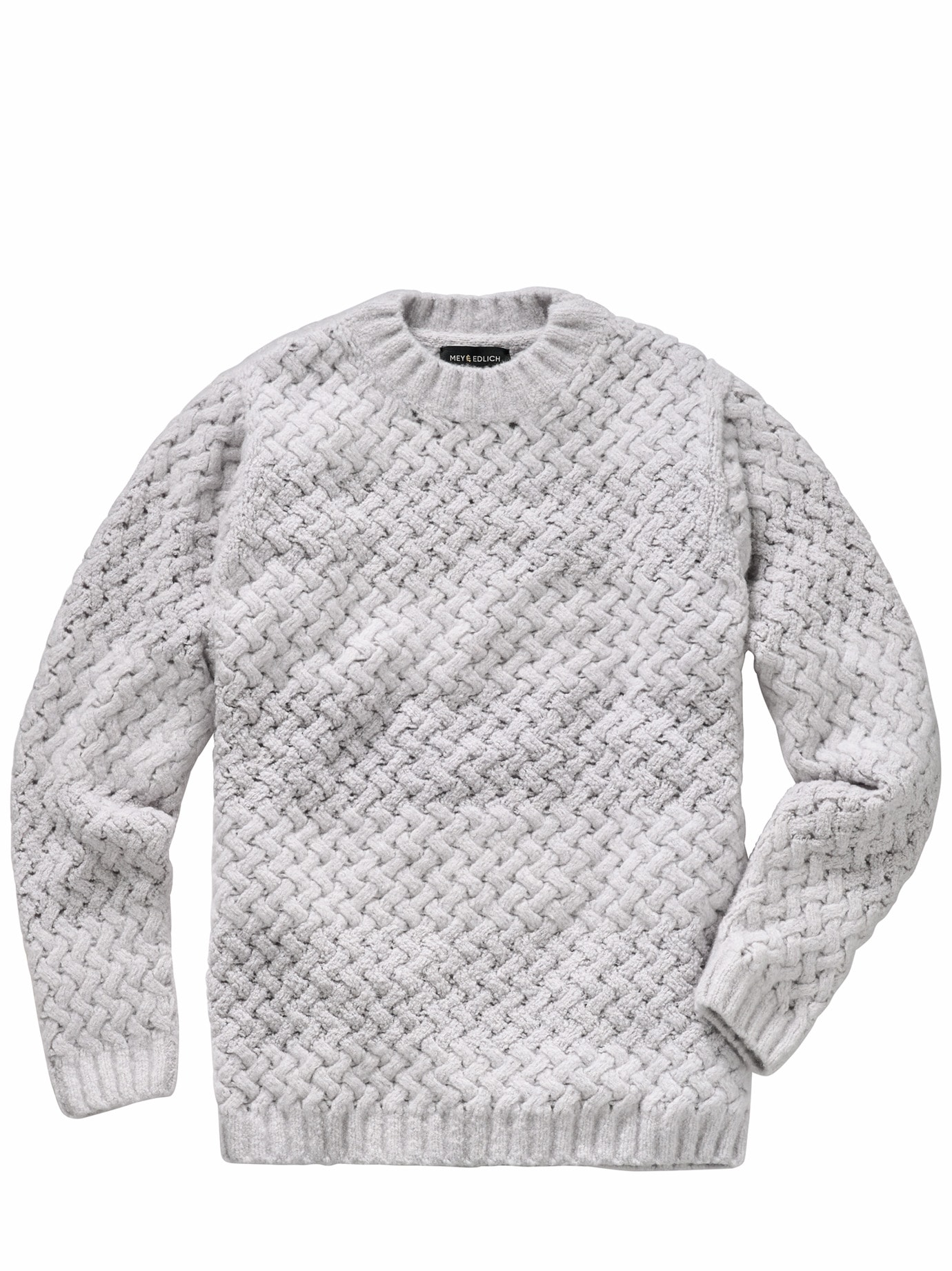 3-D-Pullover granit