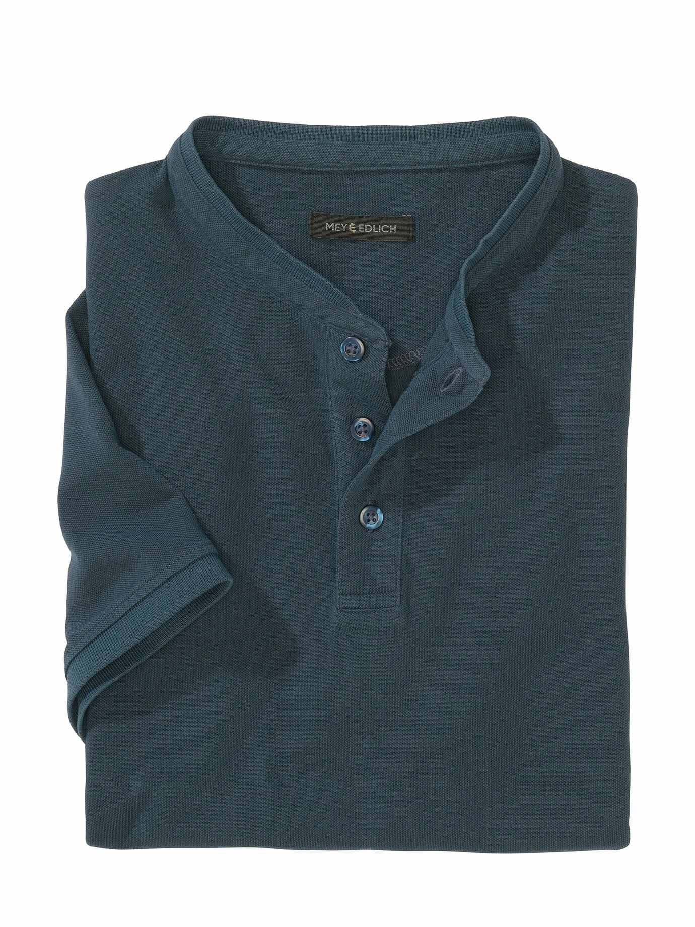 Mey & Edlich Stand Collar Polo Blue S 3
