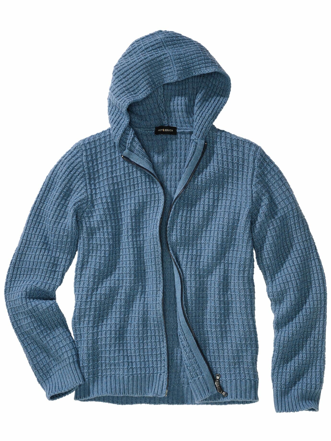Mey & Edlich Waffel-Cardigan Blau 50