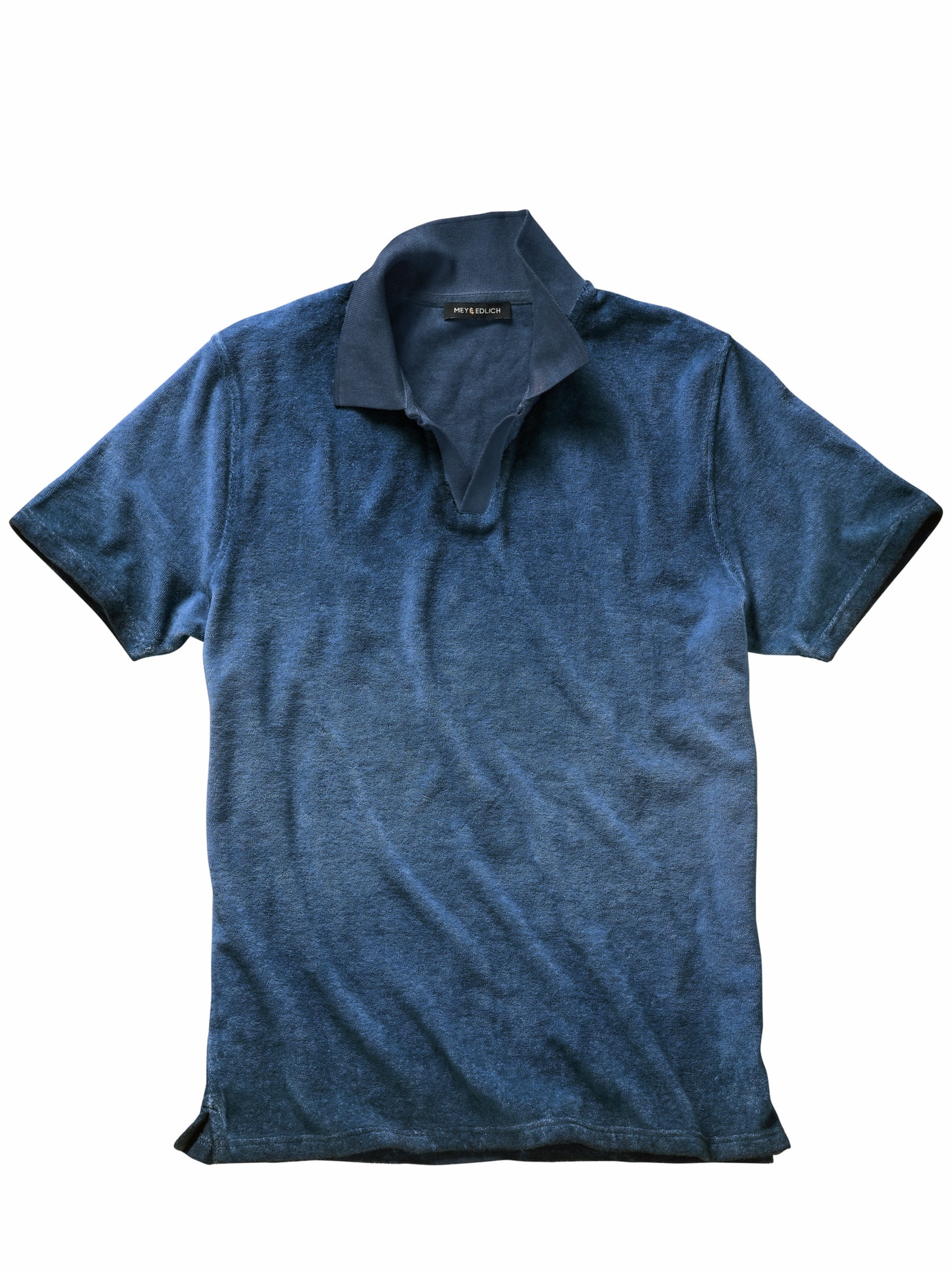 Frottee-Vintage-Polo denim