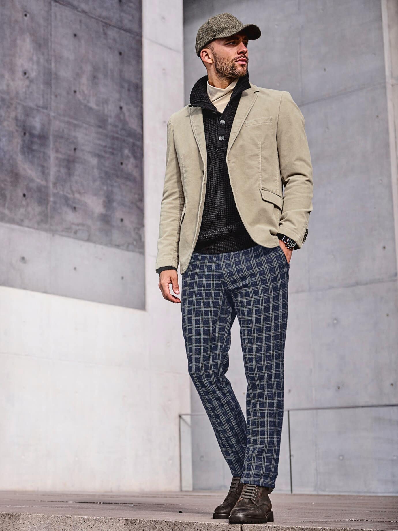Mey & Edlich Stilfragen Plaid Trousers Blue 54 4