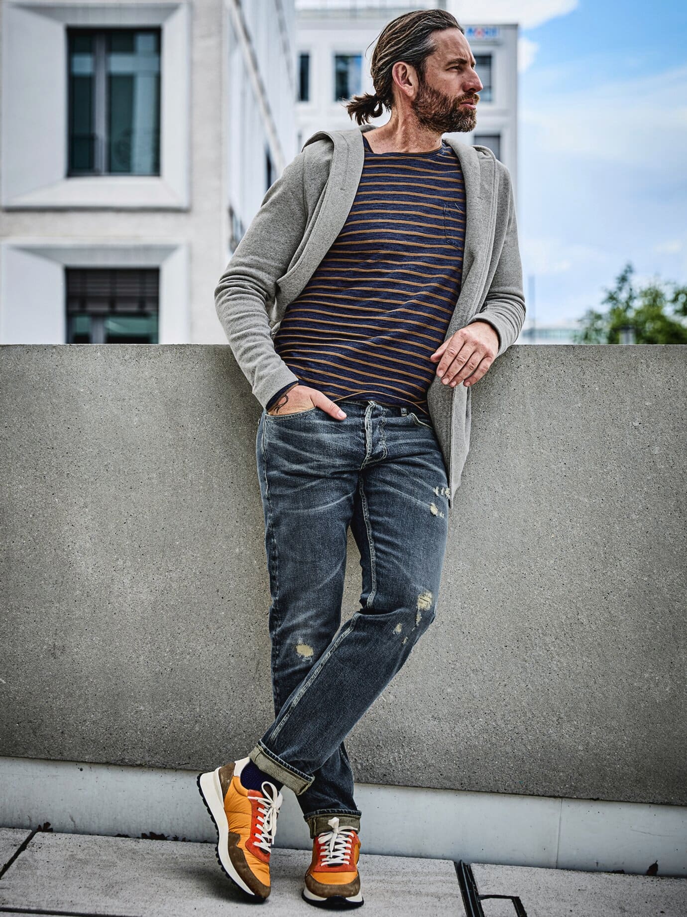 Mey & Edlich Gerockte Selvedge-Jeans Blau 36/34 3