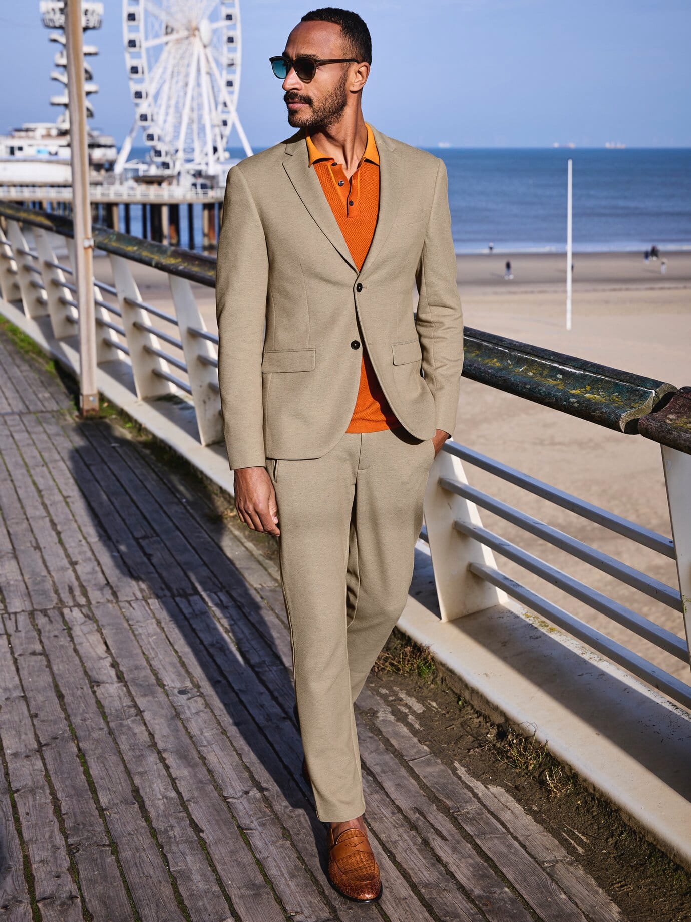 Mey & Edlich Jersey Suit Trousers Brown 54 2