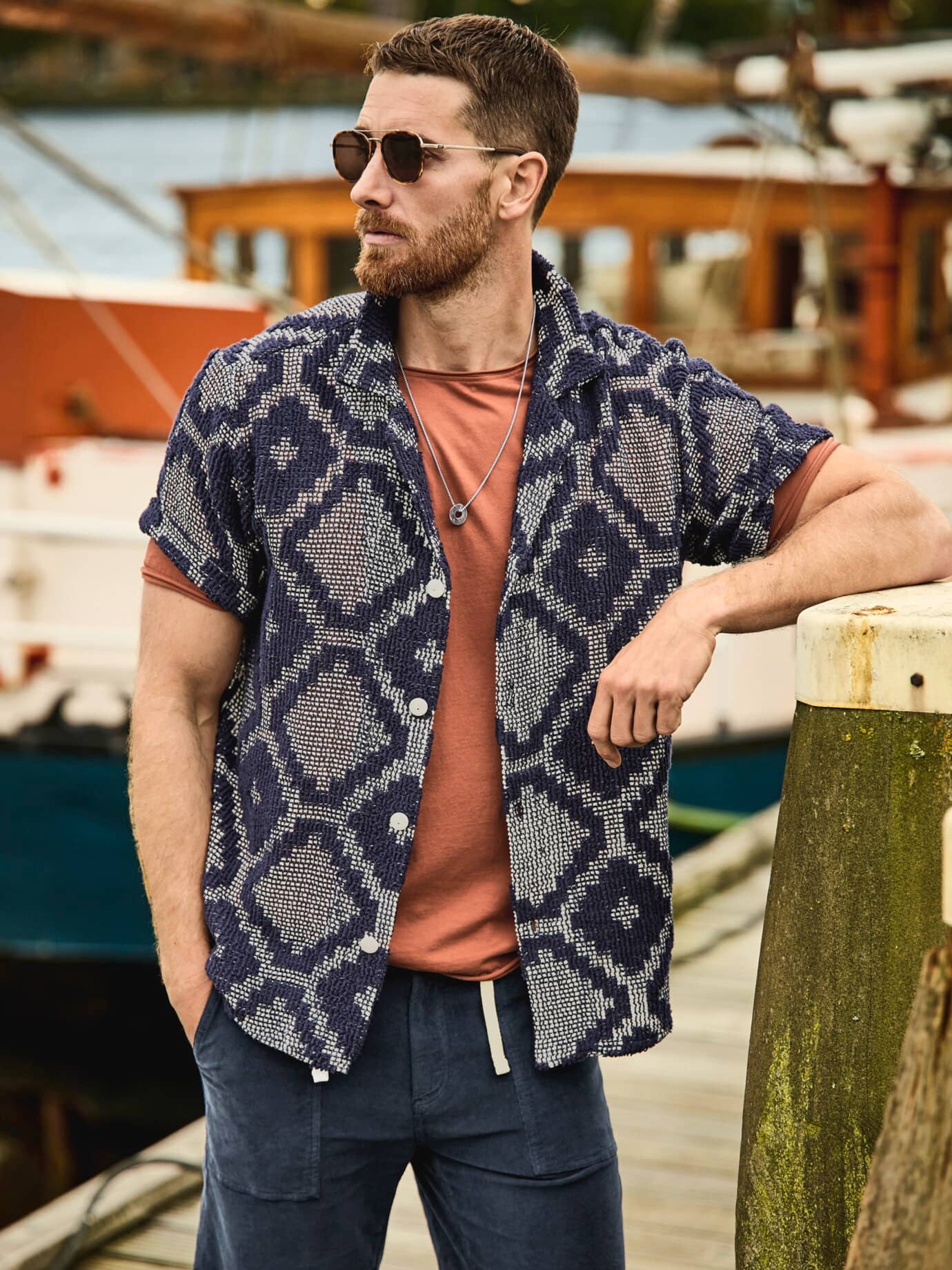Mey & Edlich Profil-Shorts Blau 54 2