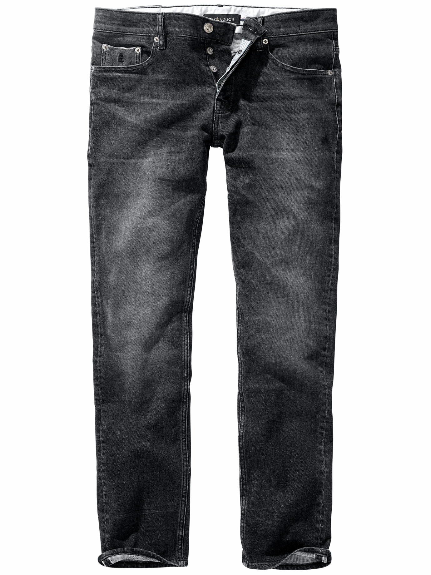 Schlanke Selvedge-Jeans grillkohle