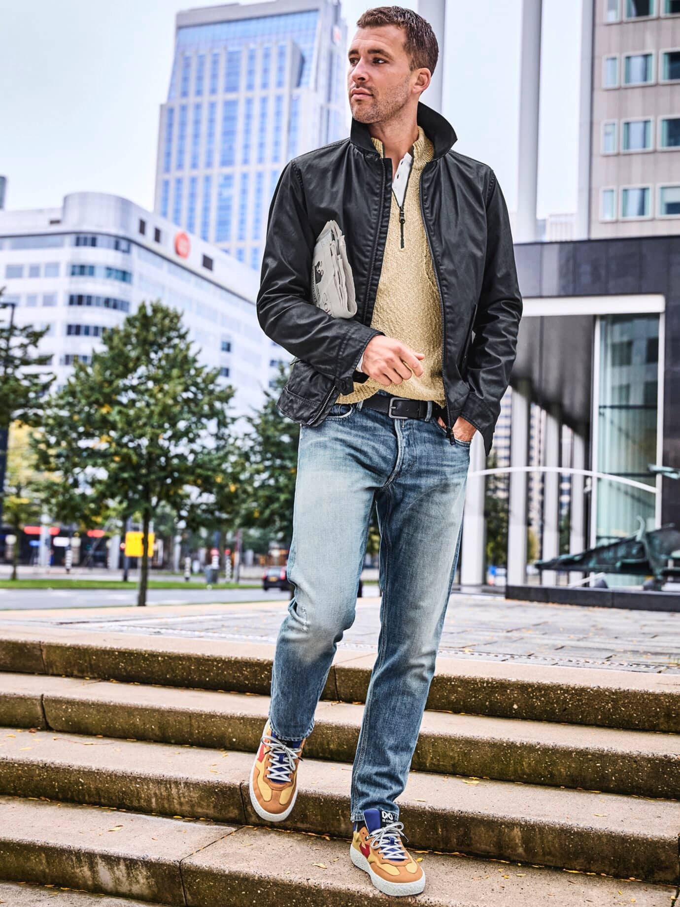 Mey & Edlich Dry-Wax Harrington Jacket Blue 46 2