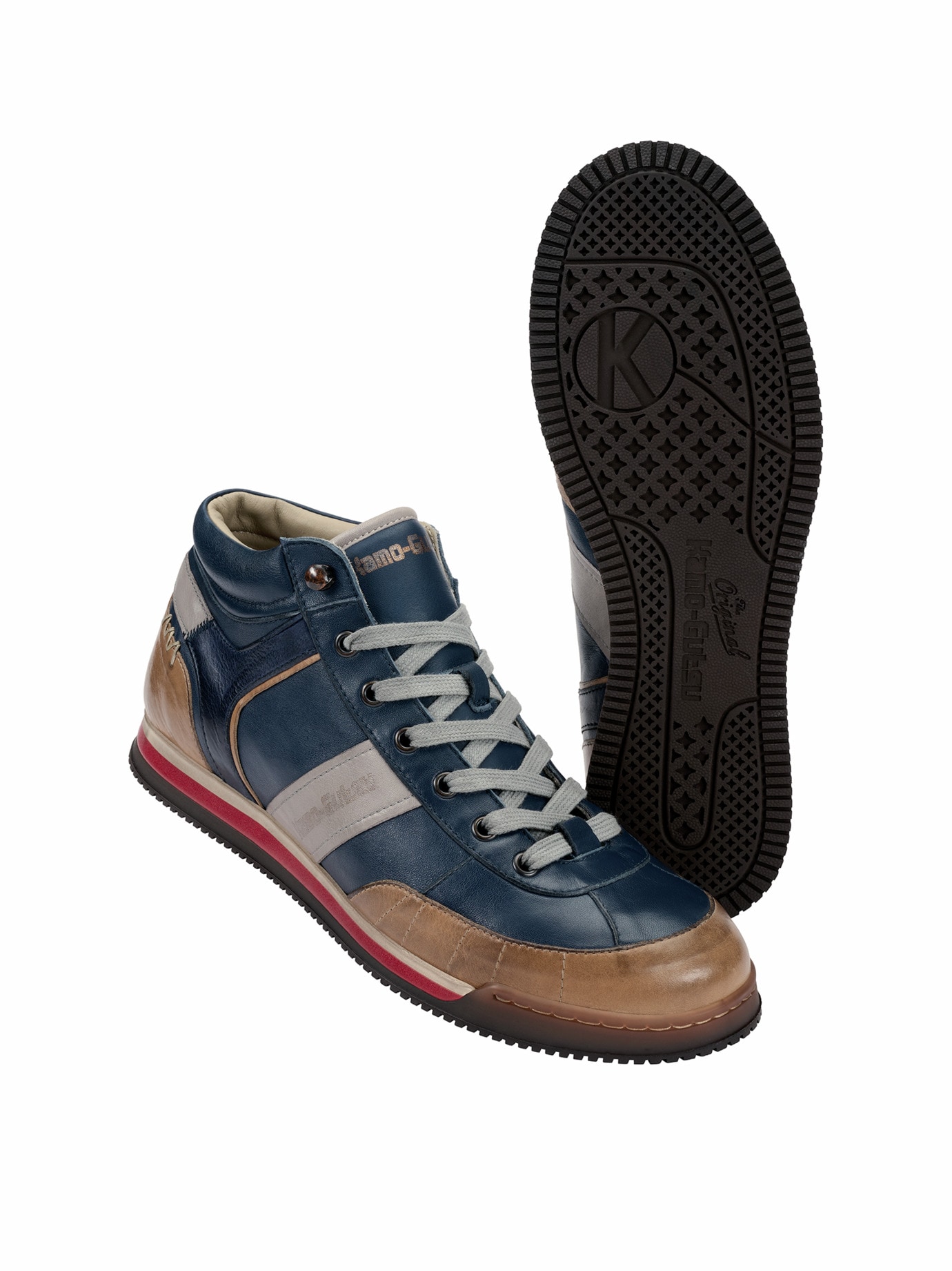 Hight-top-Sneaker Scudo 107 denim/kakao