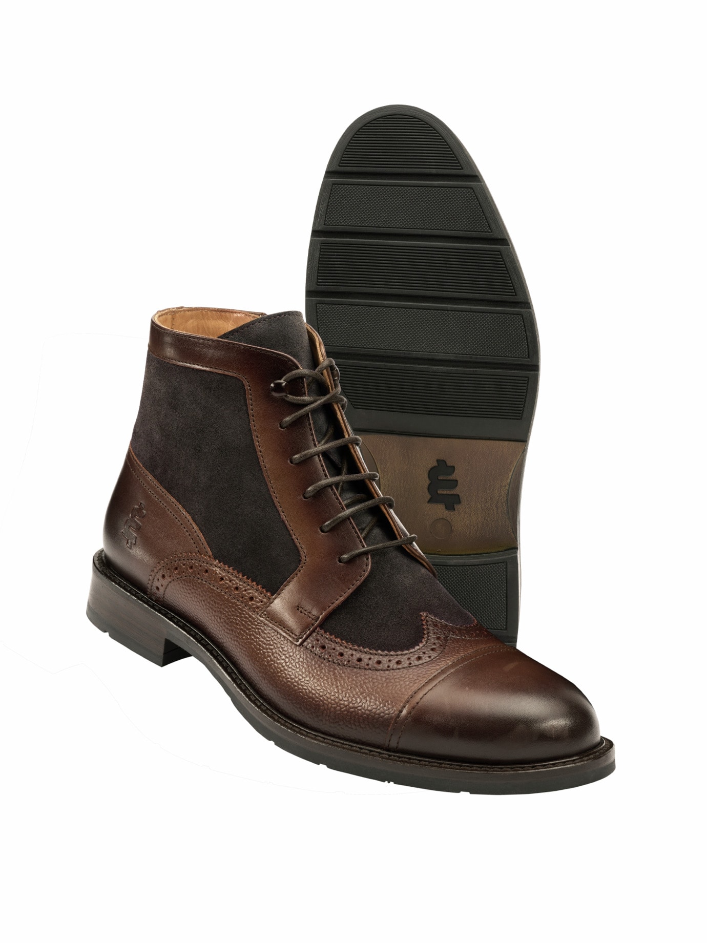 Italienischer Budapester-Boot cioccolato/espresso