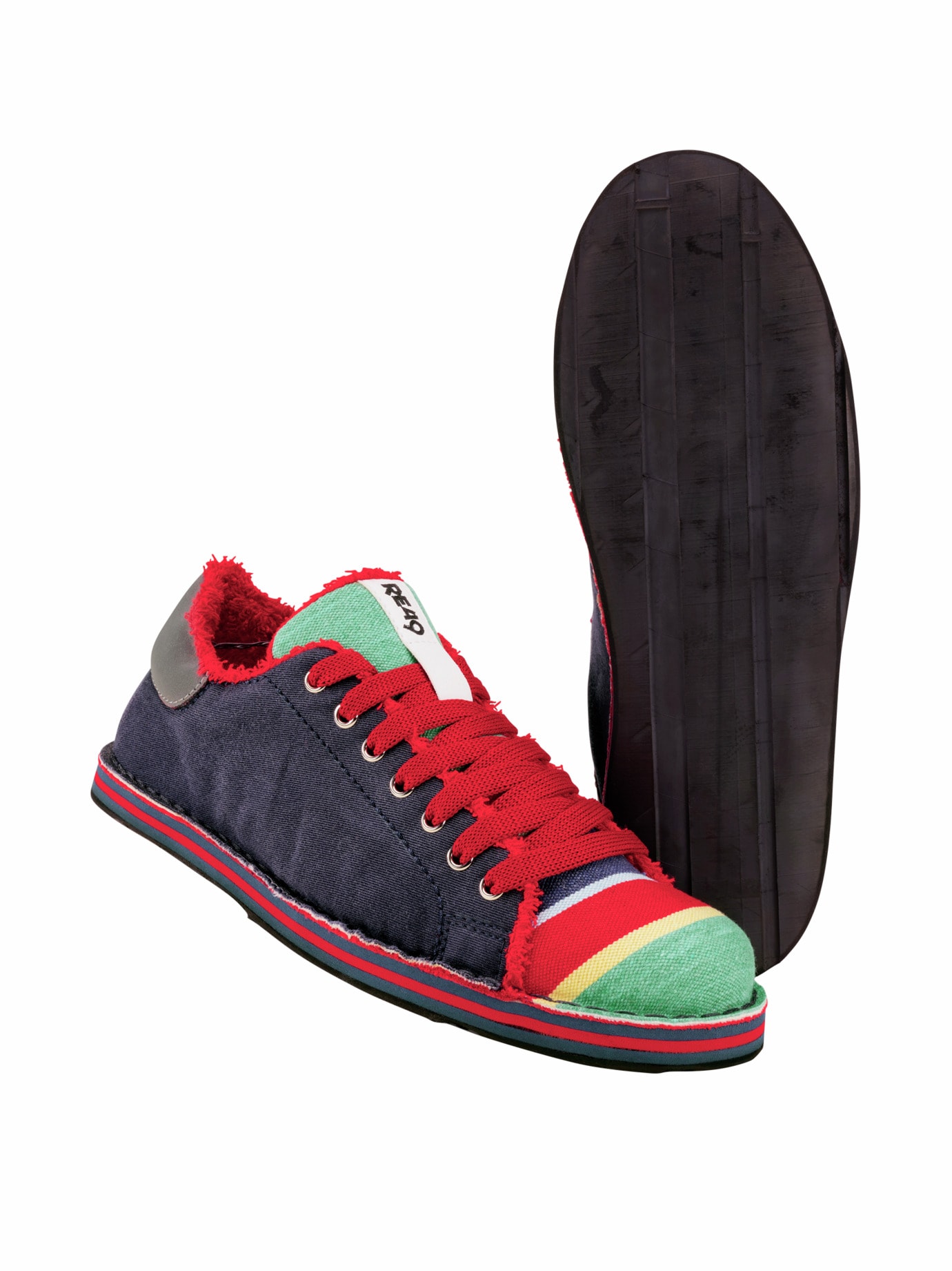 Sneaker Mare Streifen rot/meerblau