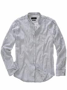 Freiraum-Streifenhemd horizontblau