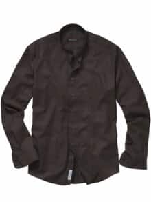 Standfest-Hemd espresso