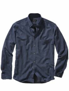 Business-Flanellhemd Streifen businessblau
