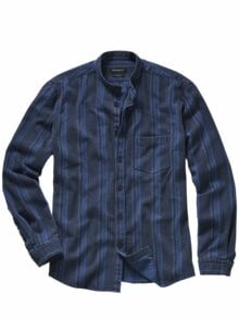 Standfestes Jeanshemd Streifen indigo