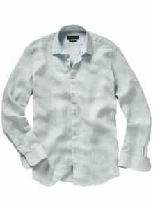 Prestige-Leinenhemd beständig-hellblau