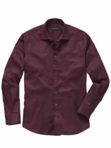 Satin-Hemd R.S.V.P. bordeaux