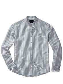 Gechilltes Streifenhemd denim/kupfer