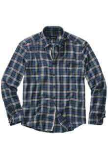 Transformiertes Flanellhemd flussblau