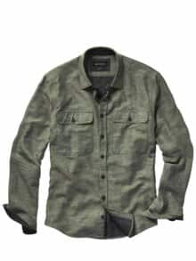 Melange-Hemd salbei-melange