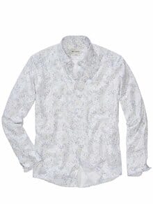 Sumi-e-Hemd blaublüten