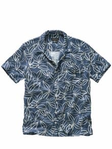 Stadtstrand-Blätterhemd resortblau