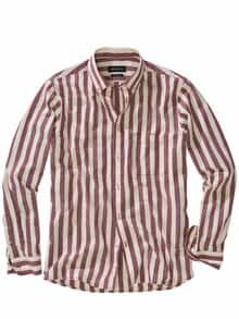 Statement-Streifenhemd pinotnoir/blanc