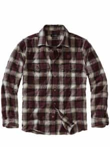 Bitte-nicht-bügeln-Overshirt bordeauxkaro