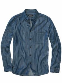 Strichcode-Jeanshemd denim