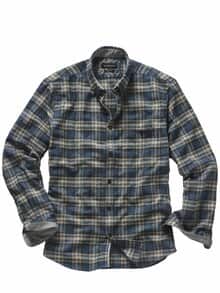 Geradliniges Flanellhemd denim-karo