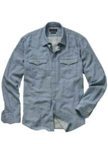Staubfreies Westernshirt rodeoblau