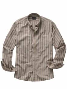 Evergreen-Streifenhemd cappuccino