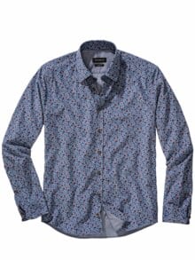 Bodenbedecker-Hemd Print bachblau