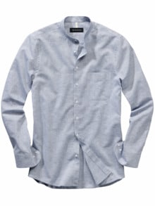 Designer Herren Stehkragen Hemd S3 Schwarz oder Weiß  Herrenhemd Stehkragenhemd 