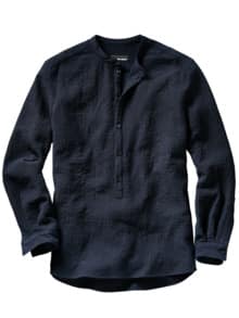 Hammerschlag-Hemd tintenblau