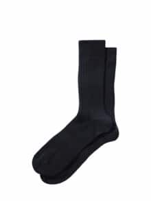 Geschäftige Ripp-Socke schlicht navy