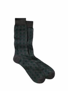 Karo-Socke moosgrün