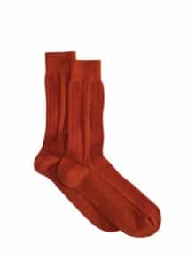 Riffel-Businesssocke rostorange