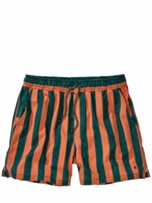 Resort-Badeshorts Streifen cognac/tanne